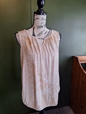 Sami & Jo Sleeveless Embroidered Sequin Women's Top